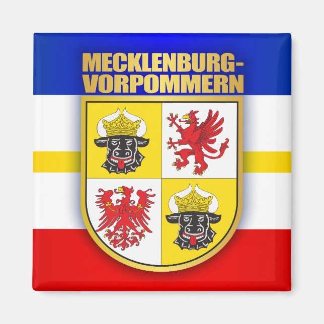 Mecklenburg-Vorpommern COA Magnet (Framsidan)