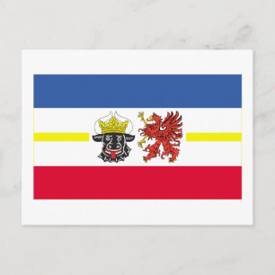 Mecklenburg-Vorpommern Flagga Vykort