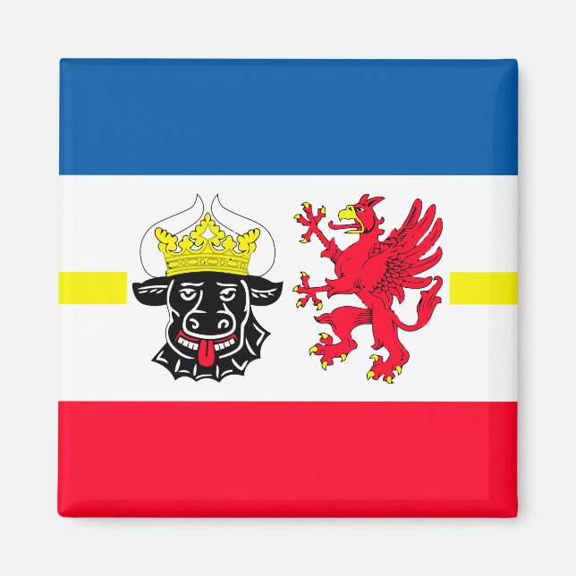 Mecklenburg-Vorpommern Flagge Magnet (Framsidan)