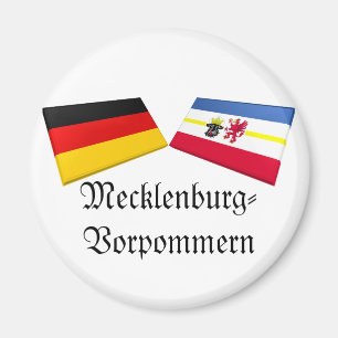 Mecklenburg-Vorpommern Tysklandflagga belägger me Magnet