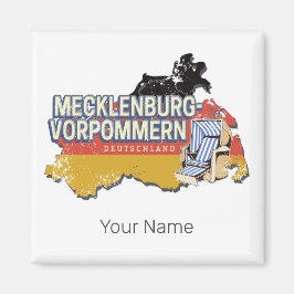 Mecklenburg-Westerna Pommania Vinateg Karta Tyskla Magnet