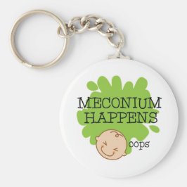 Meconium Happens Funny Nurse Nyckelring