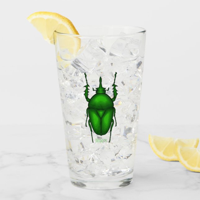 Mecynorhina torquata bug cartoon illustration  glaskopp (Framsida Ice)