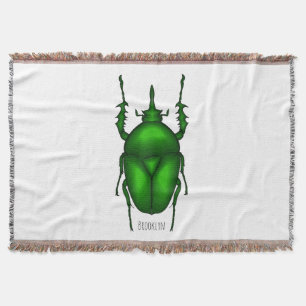 Mecynorhina torquata kryp tecknad illustration filt