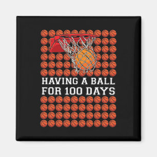 Med 100 dagars Basketball Kids Boy Smarter i Boll Magnet