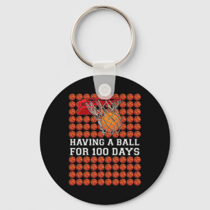 Med 100 dagars Basketball Kids Boy Smarter i Boll Nyckelring