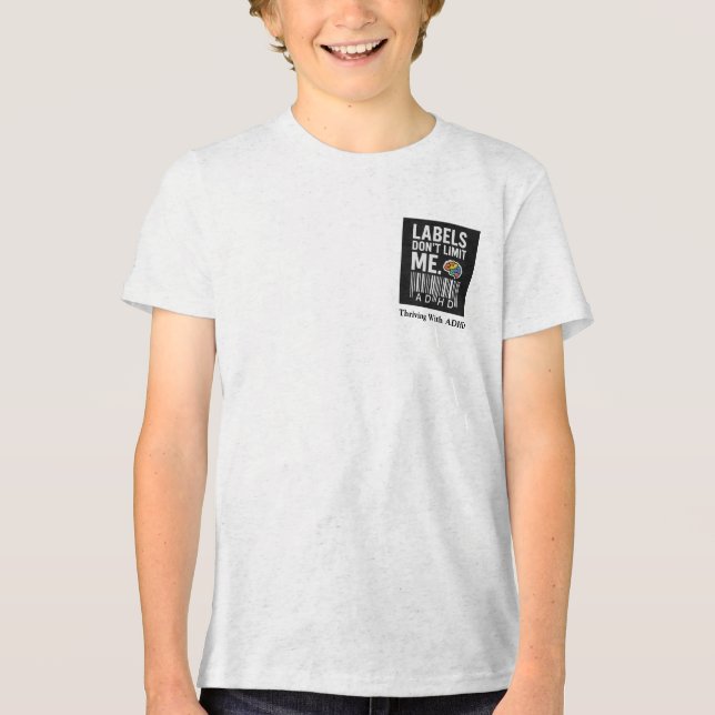 Med ADHD*Lables Limit (blixt) begränsar du mig int T Shirt (Framsida)