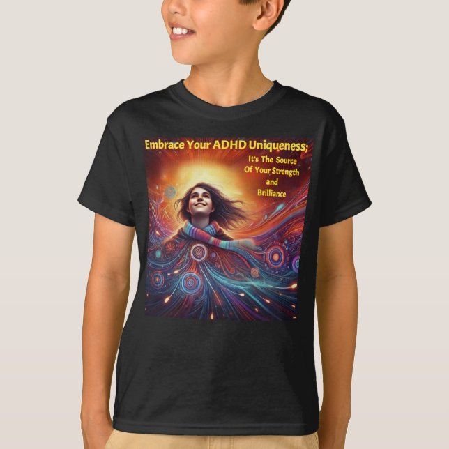 Med ADHD*-teknik som ger dig full HD-kvalitet" T Shirt (Framsida)