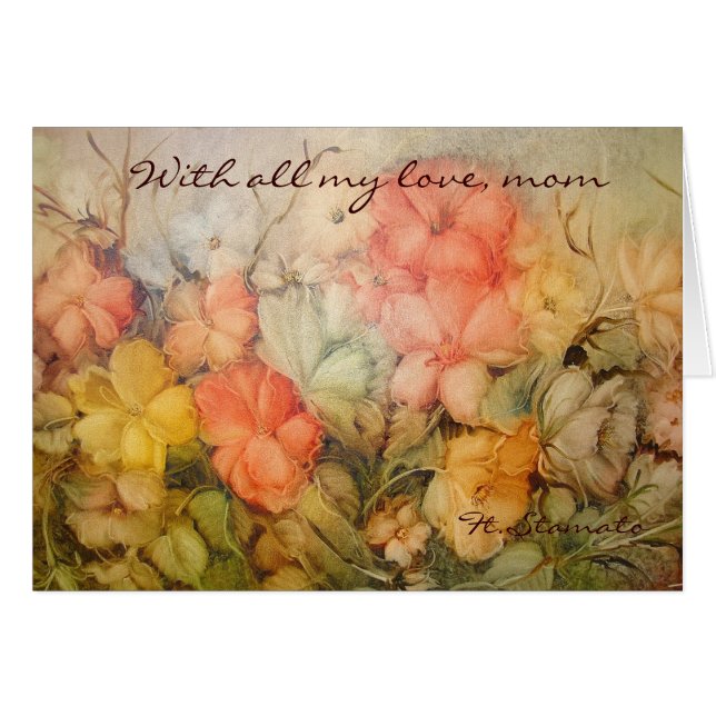 Med all min kärlekmom. hälsningskort (Framsidan Horizontal)