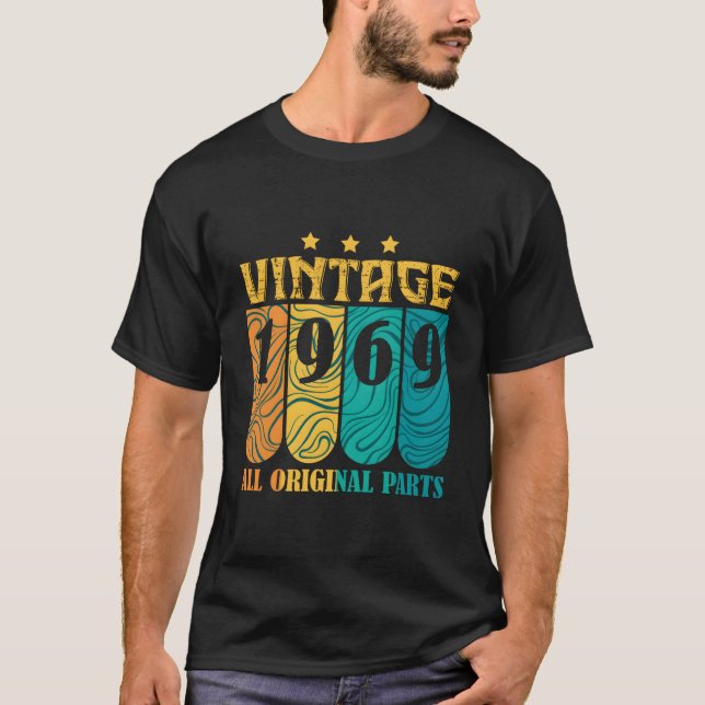 Med All Original P Och Född 1969 T Shirt (Framsida)