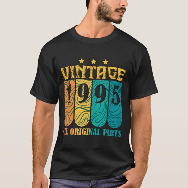 Med All Original P Och Född År 1995 T Shirt (Framsida)