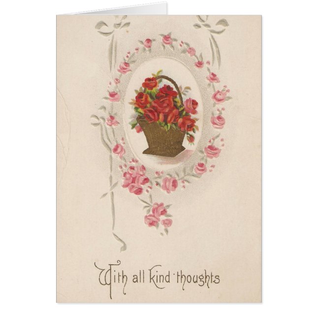 Med alla vänliga tankar hälsningskort (Framsidan)