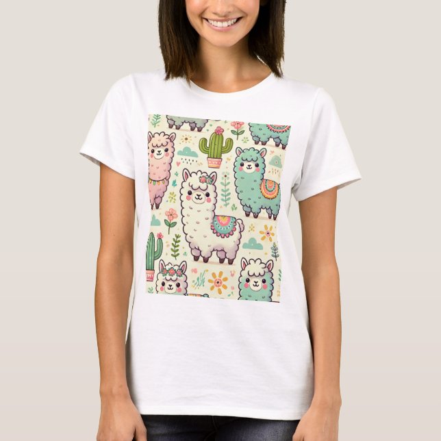 Med Alpacas: T-Shirt 👕 (Framsida)