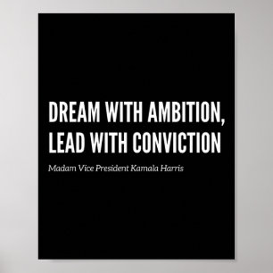 Med Ambition Kamala Harris 2024 Valet Anti Tru Poster