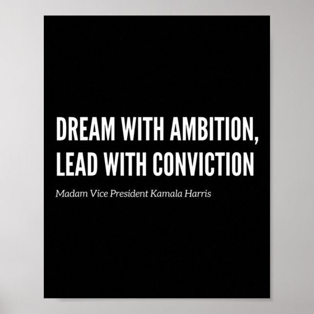Med Ambition Kamala Harris 2024 Valet Anti Tru Poster (Framsidan)