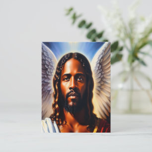 Med Angel Vingar Christian Postcard Vykort