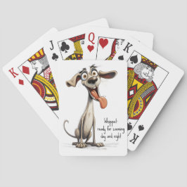 Med anpassad text, 🐶galen 🤪 whippet casinokort