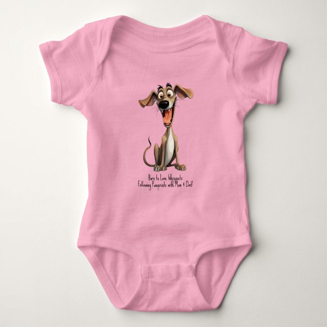 Med anpassad text, 🐶galen 🤪 whippet t shirt (Framsida)