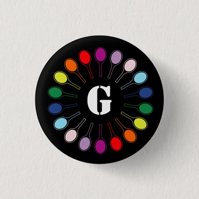 Med anpassningsbar monogram tennisracketar knapp (Framsida)