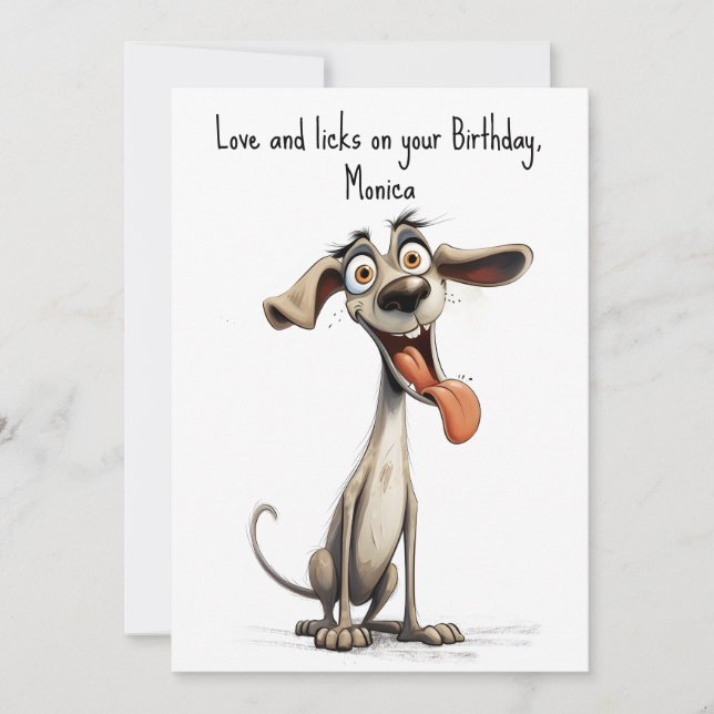 Med anpassningsbar text 🐶 galna 🤪 julkort (Framsida)