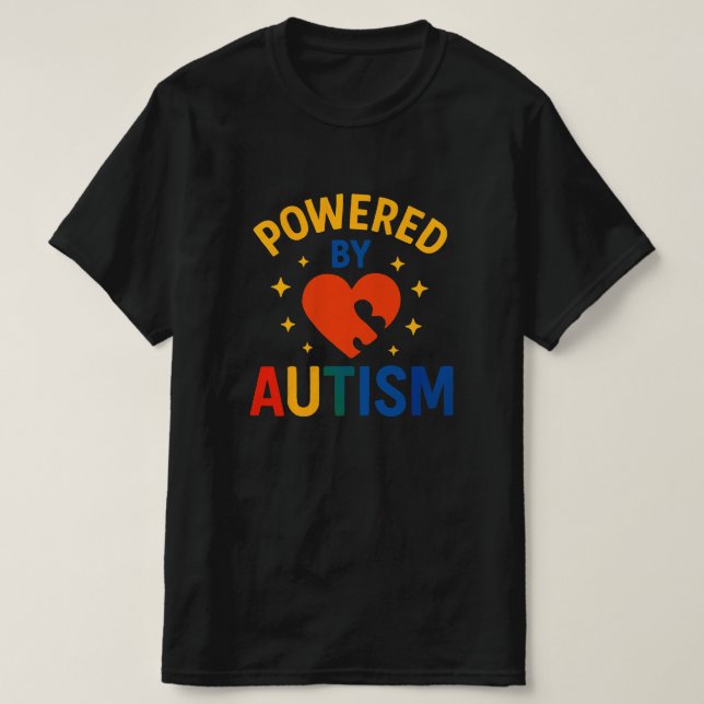 Med autism för autismsktröja t shirt (Design framsida)