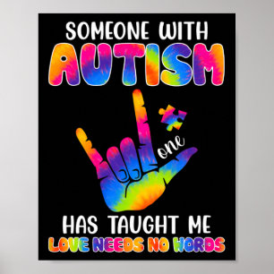 Med Autism har jag lärt mig att känna Autism Mon Poster