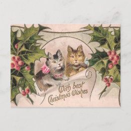 "Med bästa jul-Önskemål" Victorian Vykort