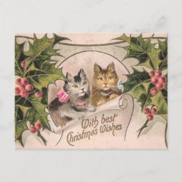 "Med bästa jul-Önskemål" Victorian Vykort