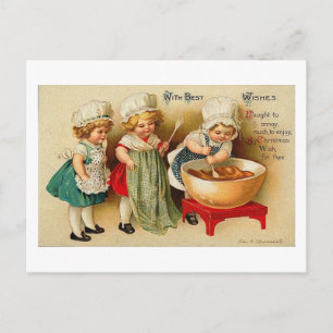 Med bästa Önskemål Barn Baking Card Vykort