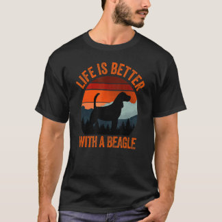 Med Beagle Vintage Land Hund T Shirt