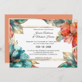 Med bild Hibiscus Sergranat Paradise Inbjudningar