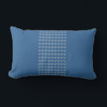 med BLÅ & SILVERGRÅ, MENORAH & STJÄRNOR kudde<br><div class="desc">blå och grå MENORAH kudde DAVIDS STJÄRNA TRIM av designer Sandy Closs ~ SandyCloss~</div>