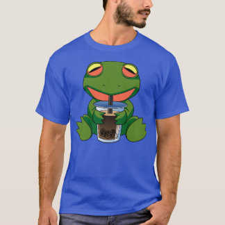 Med Boba Drink Frog Funny Women Kärlek Boba B T Shirt