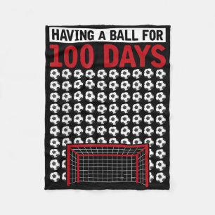 med Boll i 100 dagar skolidrottare 100 Fleecefilt