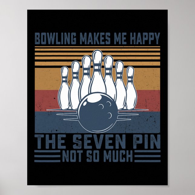 Med Bowling får jag inte så mycket Lycklig B Poster (Framsidan)