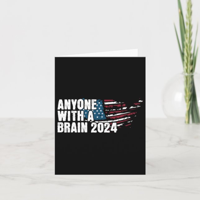 Med Brain 2024-valet Humor Tee Kort (Framsida)