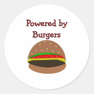 "Med burgers" - lustiga Hamburger Älskare-gåvor Runt Klistermärke