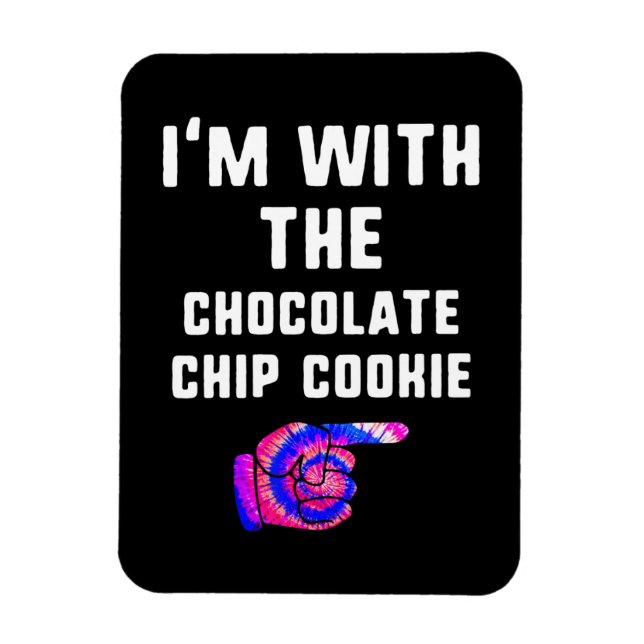 Med Chocolate Chip Cookie Tie Dye Halloween Gift Magnet (Vertikal)