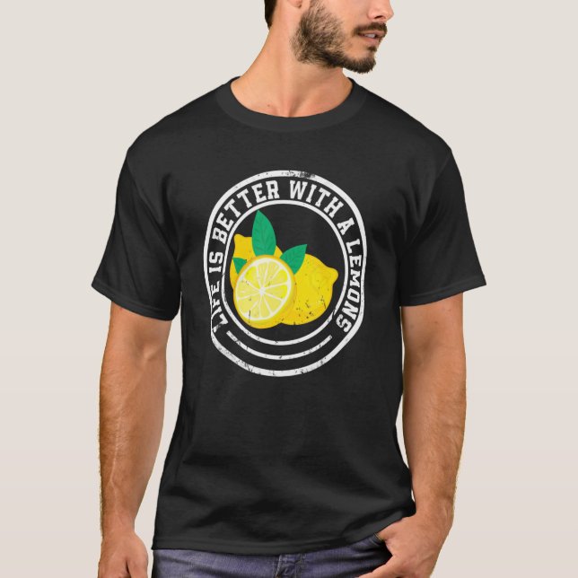 Med citron Kids Fruit Lemon T Shirt (Framsida)
