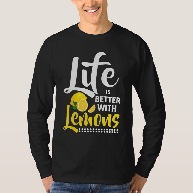 Med citroner  citronsaft  lemonad t shirt (Framsida)
