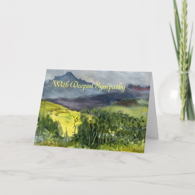 Med den djupaste sympati- eller tillfällenmallen kort (Framsida)