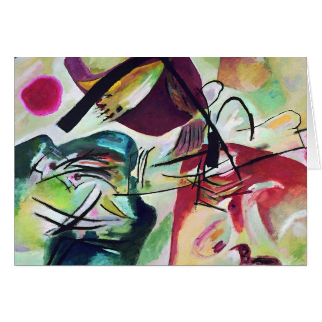 Med den svart bågen hälsningskort (Framsidan Horizontal)