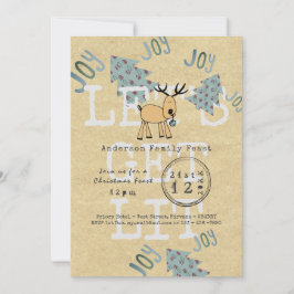 Med den visuella julen i Party kan du få LIT Rusti Inbjudningar