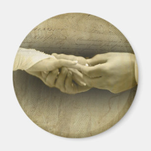 Med denna ring romantisk vintage bröllopkärlek magnet
