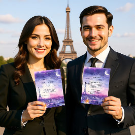 Med DETAILS Kärlek Éternel à la Parisienne Inbjudningar
