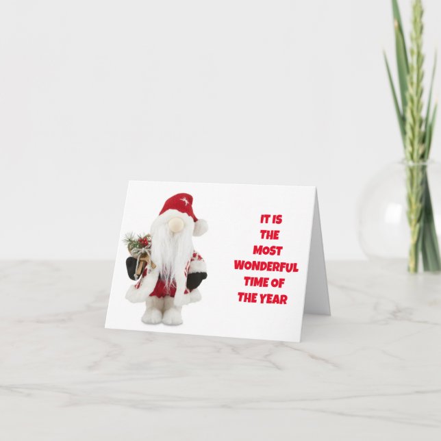 *MED DIG ÄR DET DEN MEST ONDERFULLA TIDEN PÅ ÅRET" KORT (Framsida)