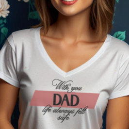Med dig Pappa | Kvinnors V-Nacke T-Shirt