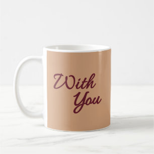 Med dig – Romantisk Minimal Par Illustration Kaffemugg