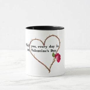 Med dig varje dag är Valentines day Mugg