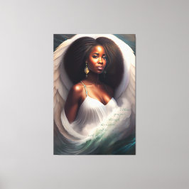 Med din afrikanska amerikanska ängelskript canvastryck